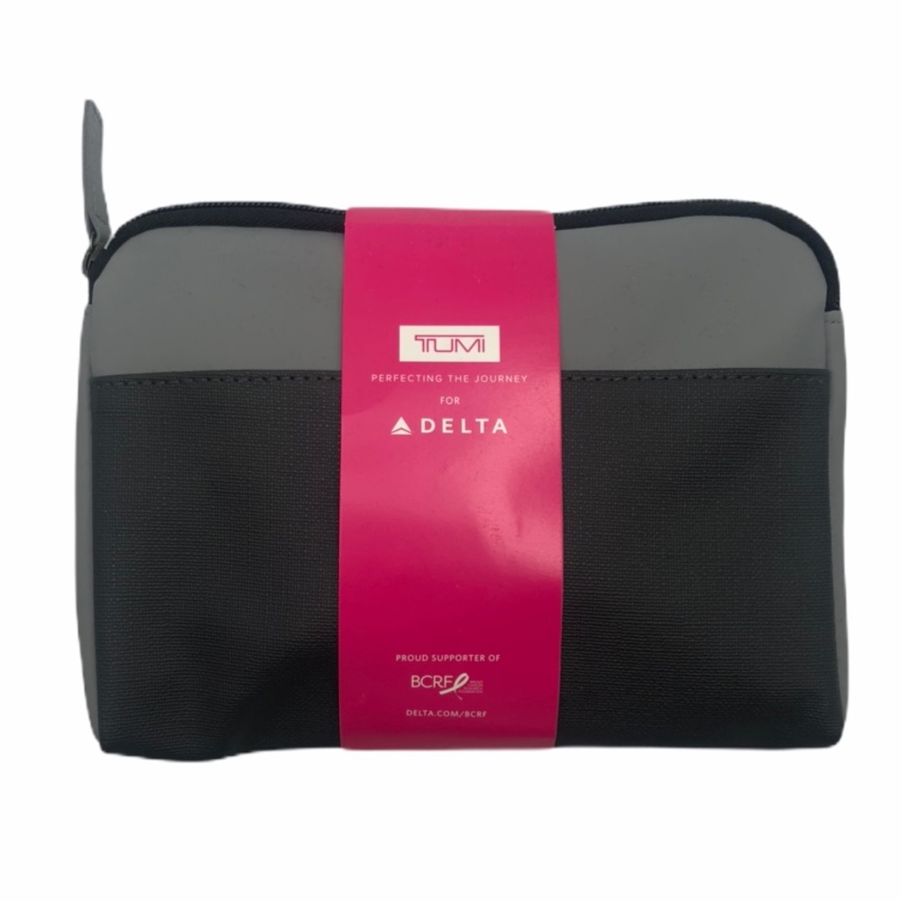 BCRF Delta Airline One Soft Tumi Amenity Kit Black
